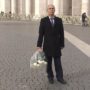 Mehmet Ali Agca puts flowers at Pope John Paul II’s tomb in Vatican