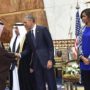 Michelle Obama causes stir in Saudi Arabia after not wearing a head scarf