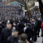 Wenjian Liu funeral: Hundreds of officers turn their backs on New York Mayor Bill de Blasio