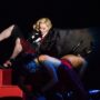 Madonna falls off stage during BRIT Awards performance