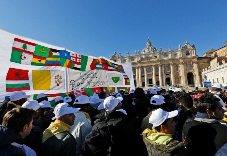 Pope Francis Welcomes Thousands of Refugees at St. Peter’s Square