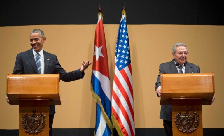 Barack Obama and Raul Castro Hold Historic Joint News Conference
