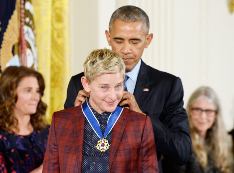 Barack Obama Praises Ellen DeGeneres for Gay Rights Influence at Medal ...