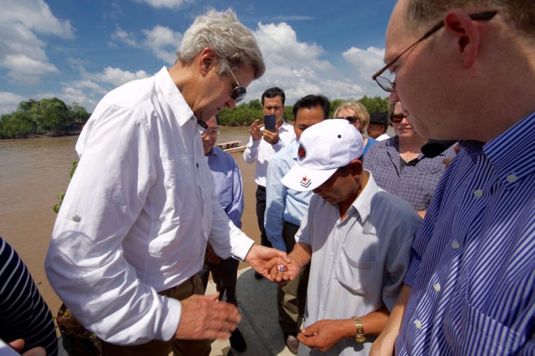 John Kerry Meets Former Vietnam War Enemy