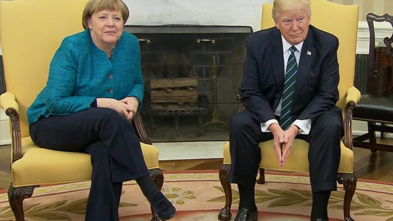 Donald Trump Makes Wiretapping Jibe in Joint Press Conference with Angela Merkel