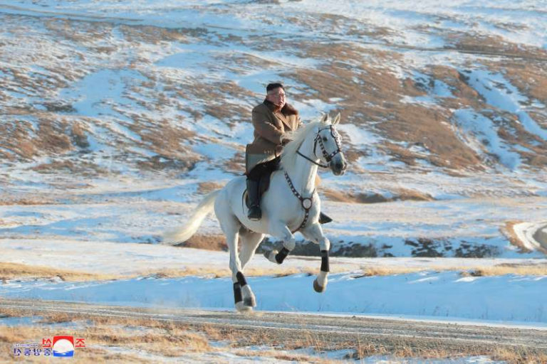 Kim Jong-un Climbs Mount Paektu on Horseback