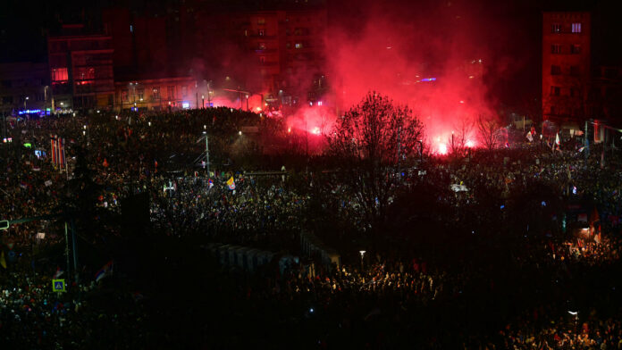 Belgrade Serbia protest