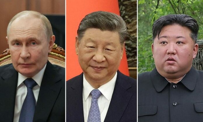 Xi Jinping, Putin, Kim Jong Un