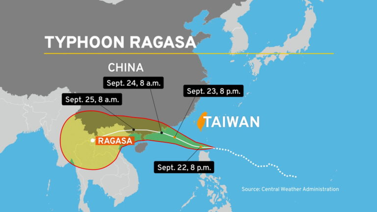 Super Typhoon Ragasa’s Fury Bursts Taiwan Lake as China Braces for Impact