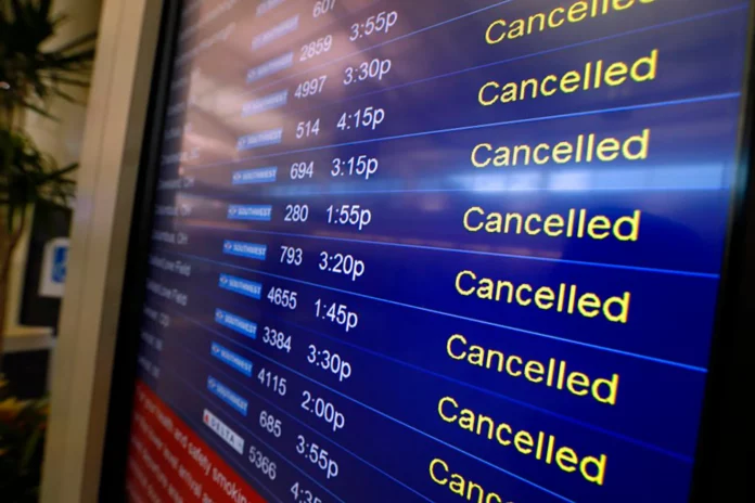 US flights canceled