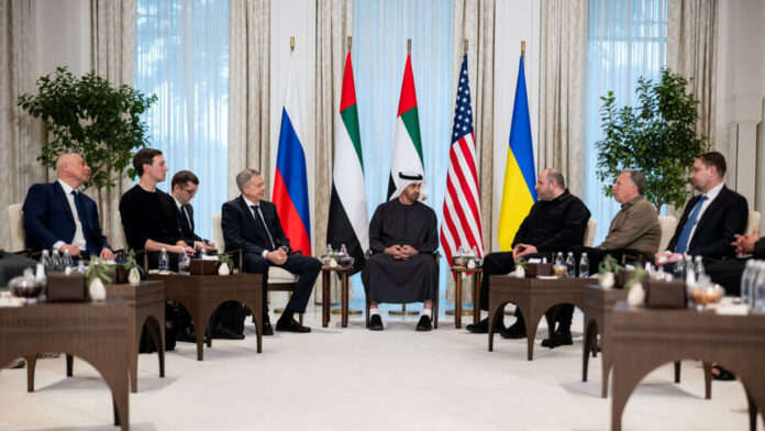 2026-01-23T193143Z-913083105-RC217JA1H0DX-RTRMADP-3-UKRAINE-CRISIS-RUSSIA-EMIRATES-TALKS Ukraine peace talks Abu Dhabi