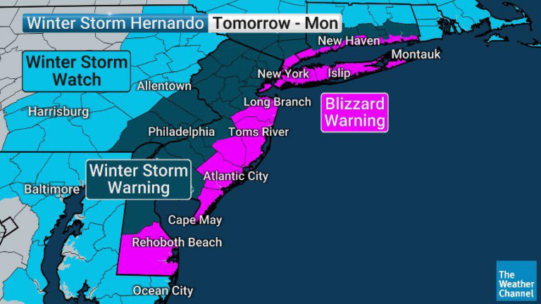 NYC Enforces Rare Travel Ban as ‘Hernando’ Bomb Cyclone Paralyses Northeast